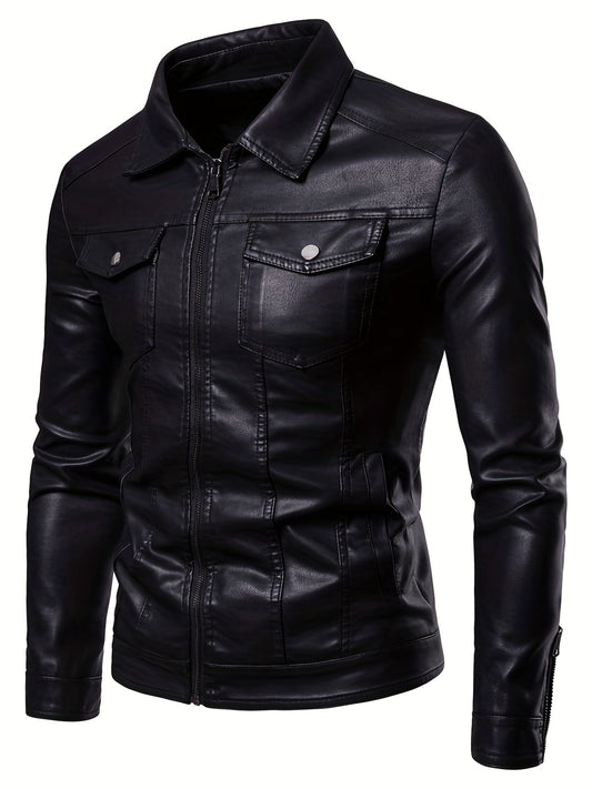 Men's Retro Lapel Cycling Jacket Wind & Rain Protection