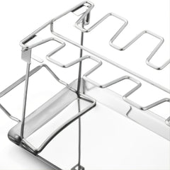 Chicken Leg Rack 14 Slot Stainless Steel with Drip Pan
