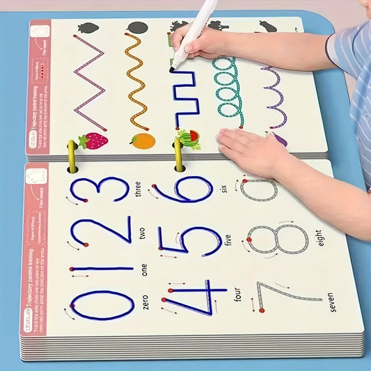 Educational Drawing Magic Copybook Set, 2 Pens Included, Ages 3-8
