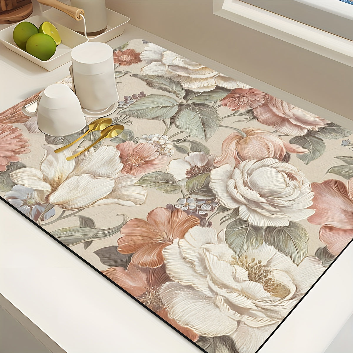 Colorful Dish Drying Pad Coffee Machine Drain Mat