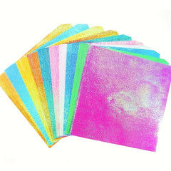 100pcs Mixed Glitter Origami Paper Set for DIY Crafts Projects