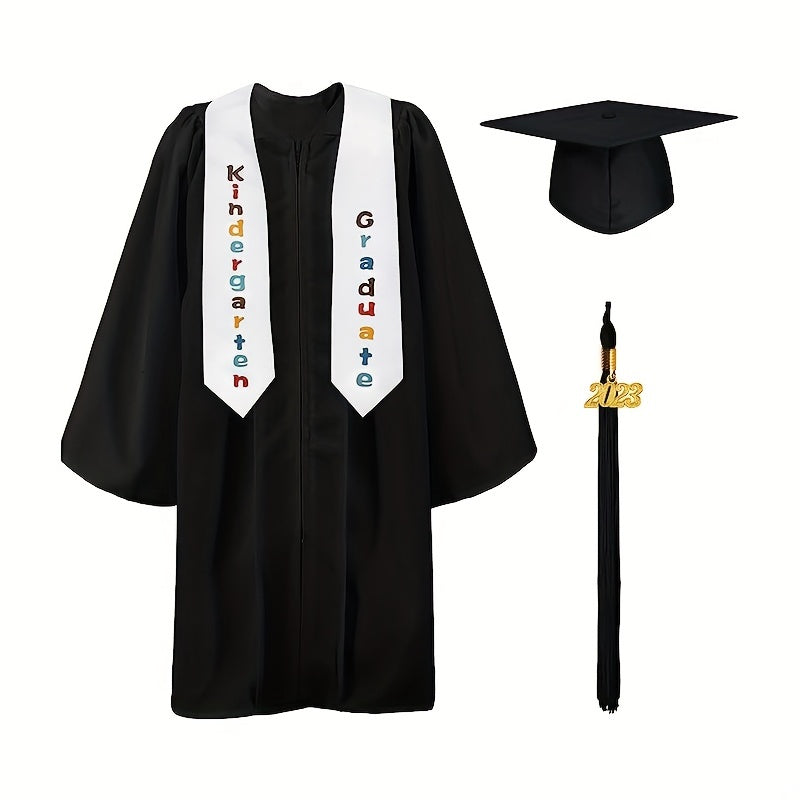 Preschool Graduation Cap Gown Set with Stole Tassel