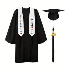 Preschool Graduation Cap Gown Set with Stole Tassel
