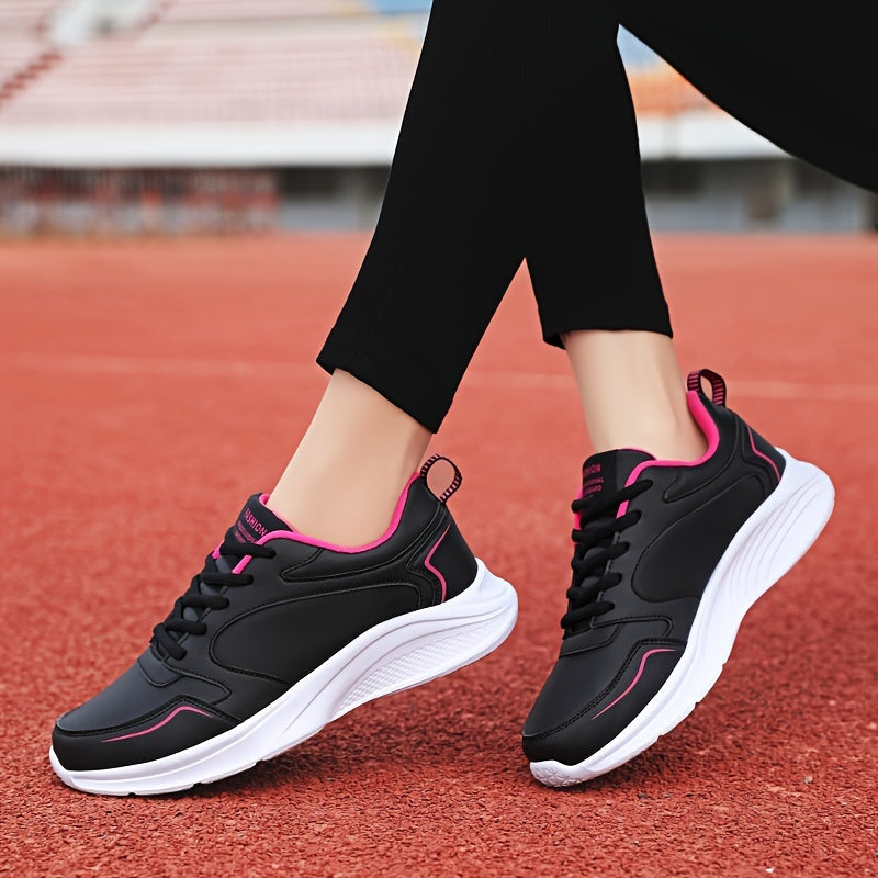 Women's Lace-up Lightweight Running Shoes Non-slip Athletic Sneakers