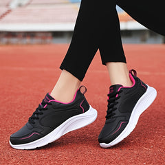 Women's Lace-up Lightweight Running Shoes Non-slip Athletic Sneakers