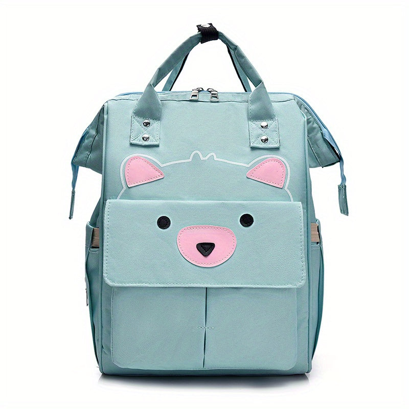 Large Capacity Cartoon Bear Diaper Backpack for Mom