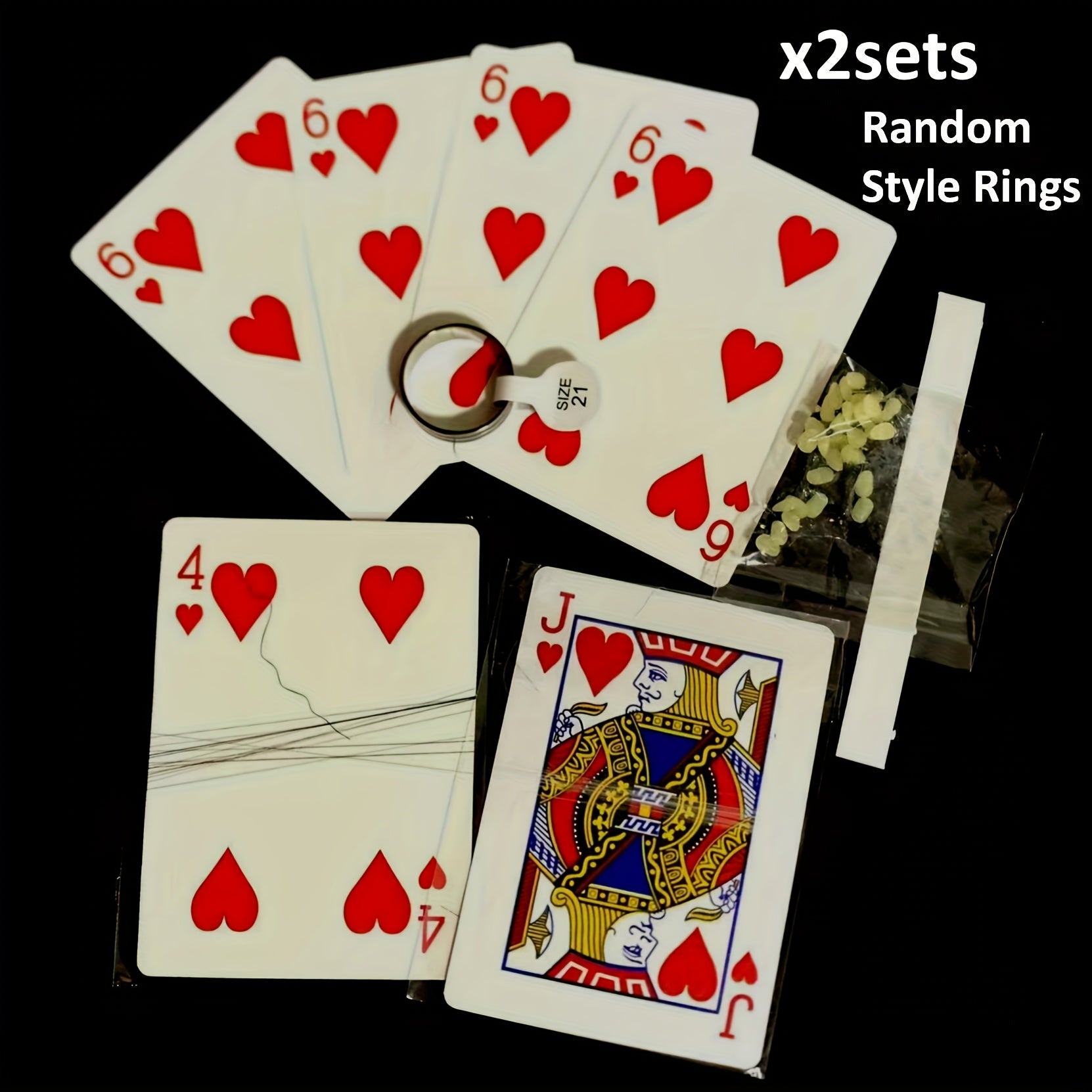 Floating Ring Invisible Thread & Wax Set Close Up Magic Trick
