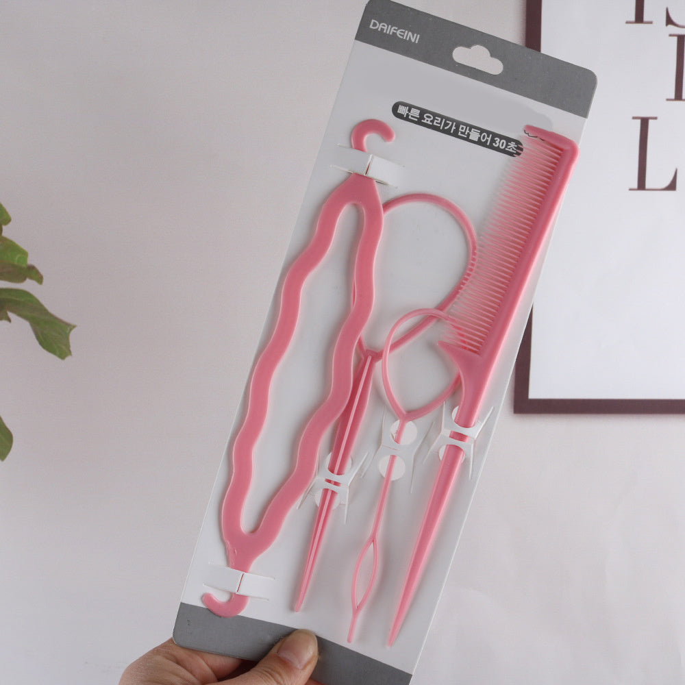 4pcs Hair Loop Styling French Braid Tool Set
