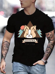 Men's Camping Pattern T-shirt Active Stretch Tee