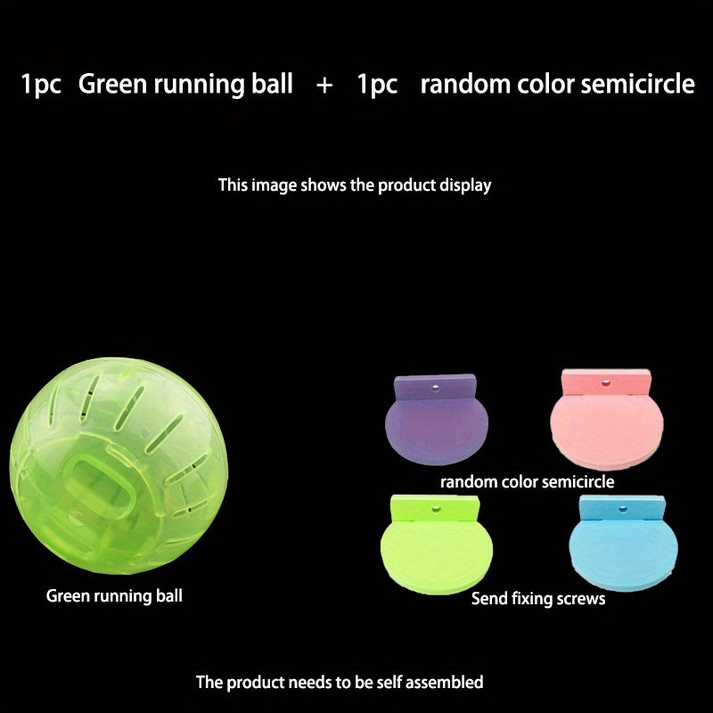Self Assembling Hamster Toys Set - Mini Running Wheels and Spinning Balls