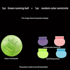 Self Assembling Hamster Toys Set - Mini Running Wheels and Spinning Balls