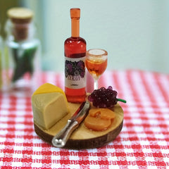 12 Dollhouse Accessories Mini Cake Wine Dish Perfect for Doll House Decoration