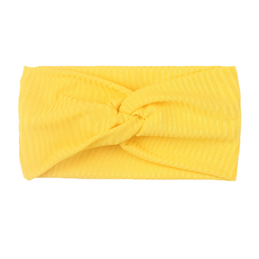 Baby Girls Casual Candy Ribbed Twist Headband Soft Wide Headband