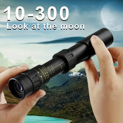 Powerful 10 300x40 Monocular Telescope Waterproof Portable for Outdoor Camping