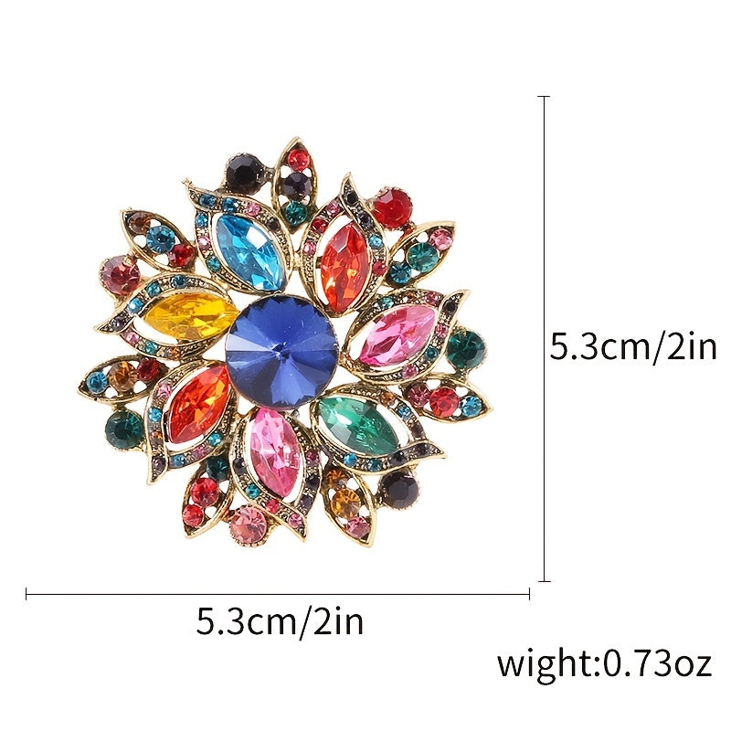Rhinestone Floral Brooch Women's Accessories Fine Jewelry