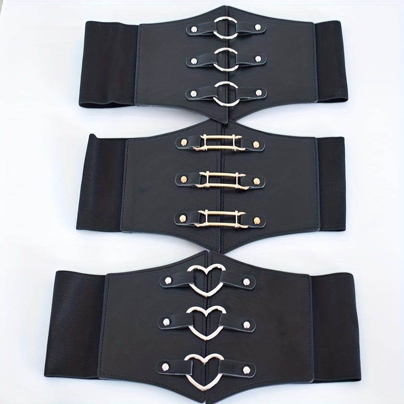 Heart Elastic Cinch Waist Belt Shirt Accessory