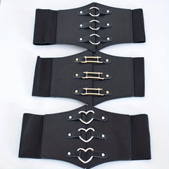 Heart Elastic Cinch Waist Belt Shirt Accessory