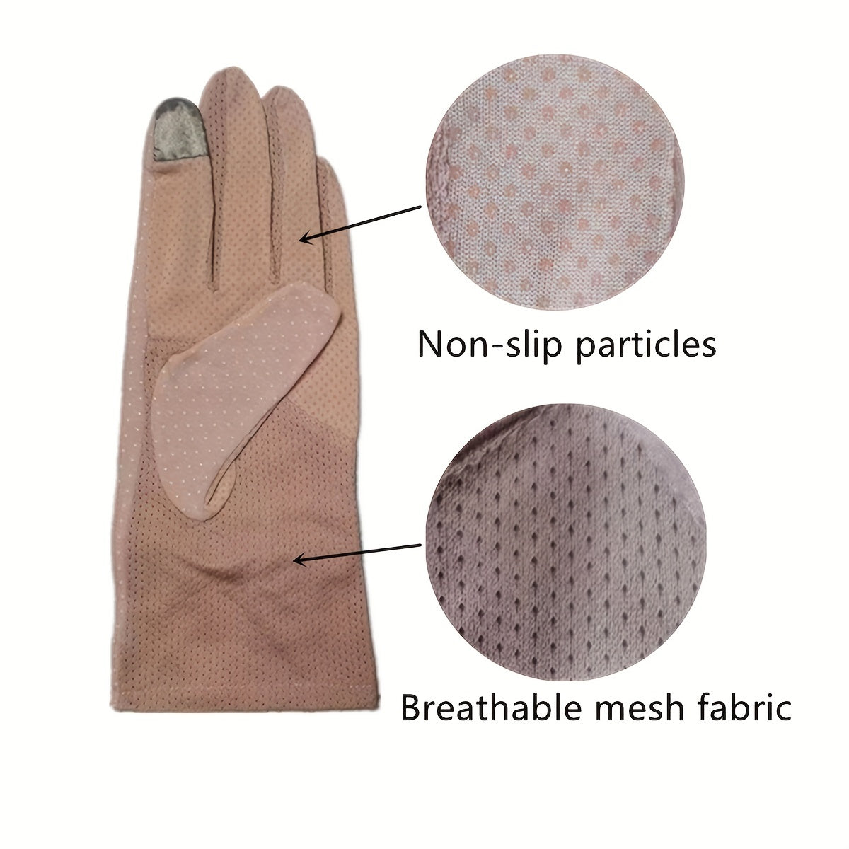 Polka Dot Lace Gloves Flower Embroidery Breathable Touch Screen Gloves