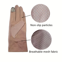 Polka Dot Lace Gloves Flower Embroidery Breathable Touch Screen Gloves