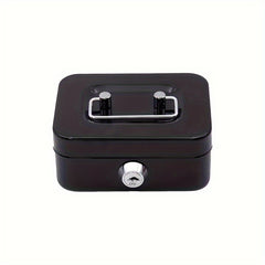 Mini Metal Money Storage Box Locking Lid Keys Household Organizer