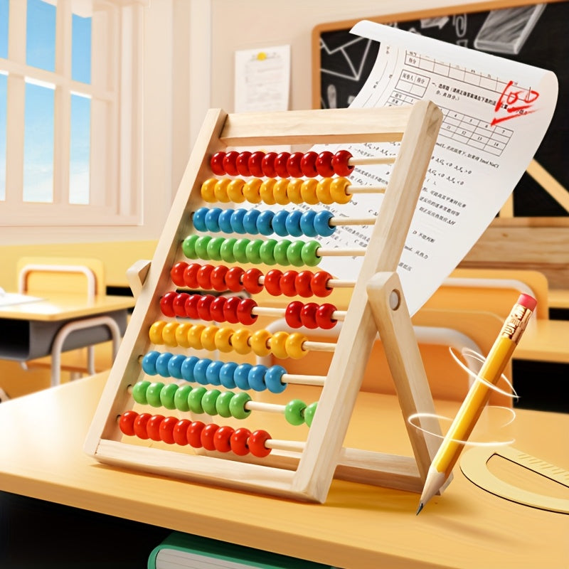 Wooden Addition Subtraction Calculator Kids Arithmetic Enlightenment 