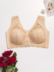  Bra Women's Plus Front Close Wide Strap Full Coverage