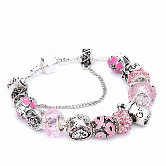 Beaded Bracelet Flower Pattern Chain Bracelet