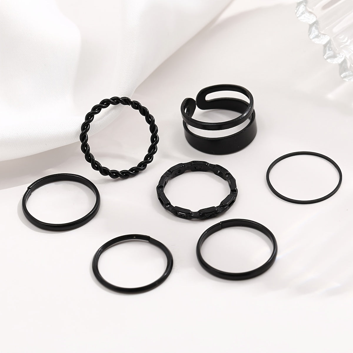 Vintage Gothic Stackable Rings Set for Women Girls