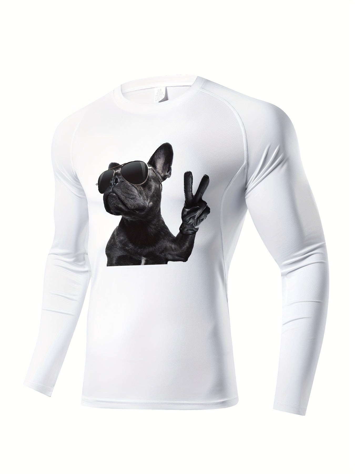 Skeleton Motorcycle Compression Shirt Men's Long Sleeve