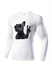 Skeleton Motorcycle Compression Shirt Men's Long Sleeve