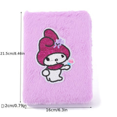 Bunny Plush Cartoon Girl Notebook - Random Style