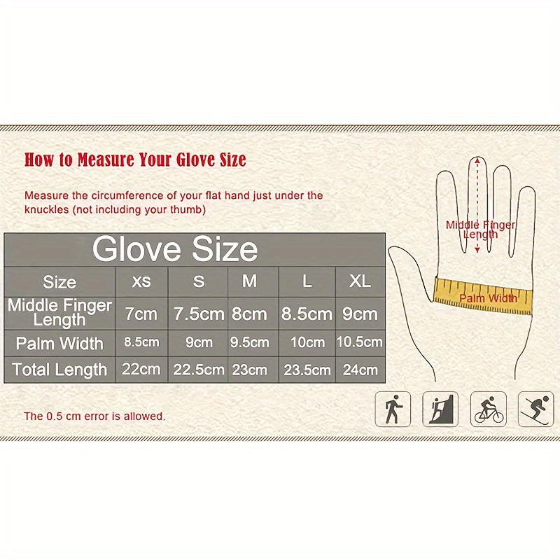 Men's Winter Cycling Gloves Warm and Windproof Touch Screen Full Finger