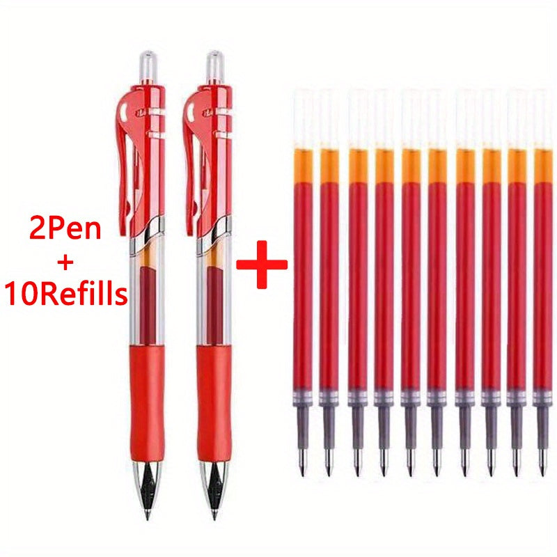 Gel Pen Press And Press 2 Pens 10 Times Charging 0 5mm Ink Cartridge