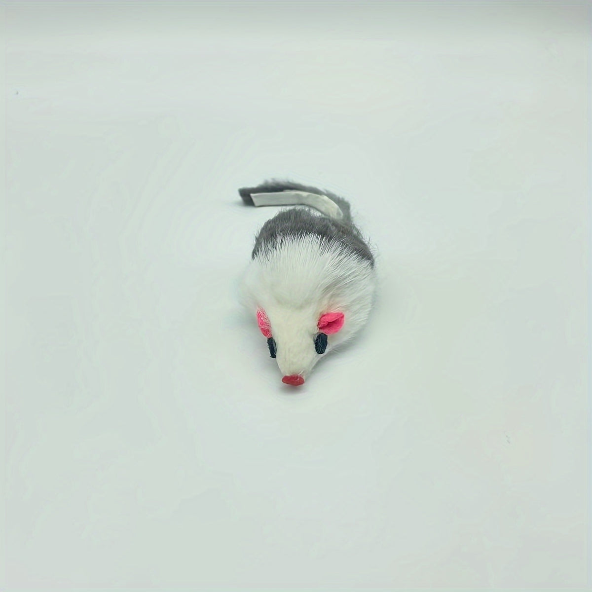 Rabbit Fur Cat Toy with Rattling Sound