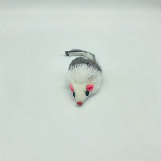 Rabbit Fur Cat Toy with Rattling Sound