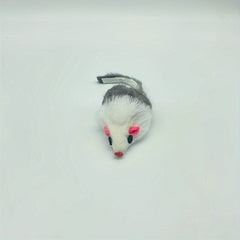 Rabbit Fur Cat Toy with Rattling Sound