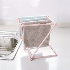 Kitchen Hanger Countertop Holder Folding Dishcloth Drain Cup Shelf