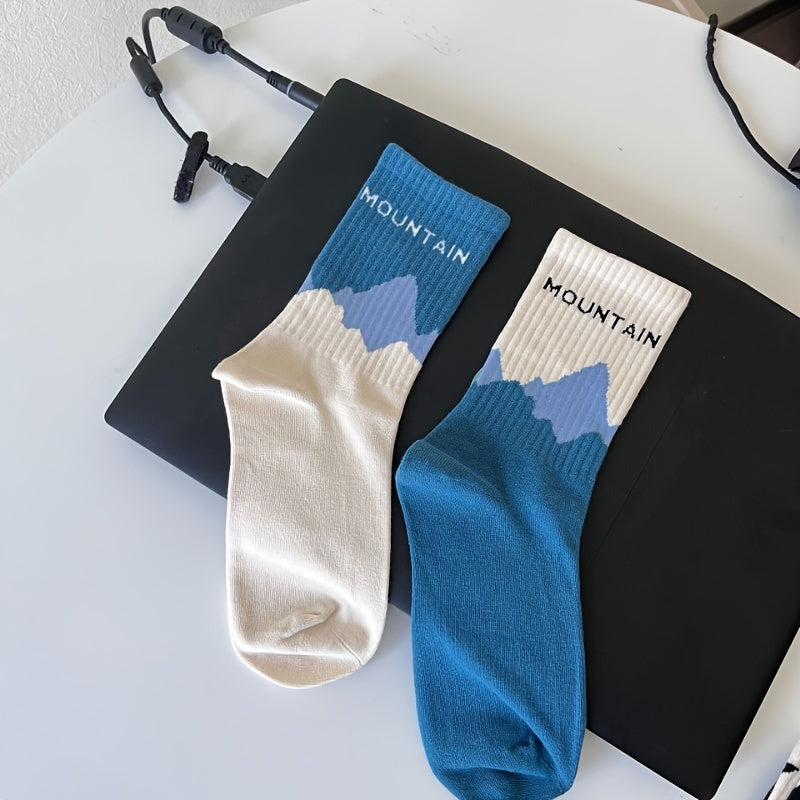 4 Pairs Sport Socks Athletic Running Crew Socks