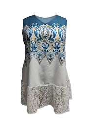  Boho Tank Top Women's Plus Graphic Print V-Neck Tank Top