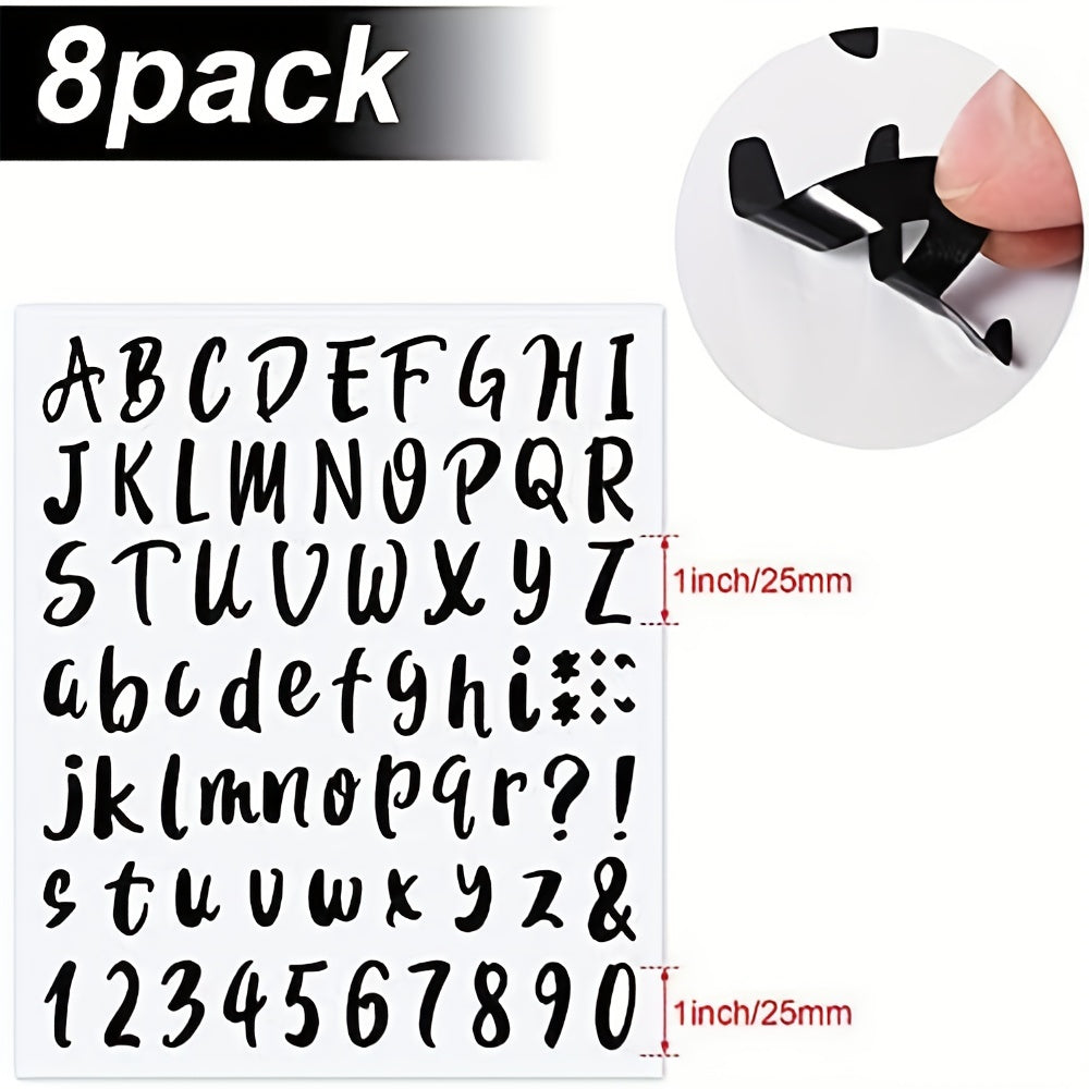 576-Piece Graduation Cap Vinyl Sticker Decals, Self-Adhesive Letters & Numbers
