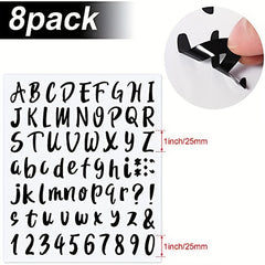 576-Piece Graduation Cap Vinyl Sticker Decals, Self-Adhesive Letters & Numbers