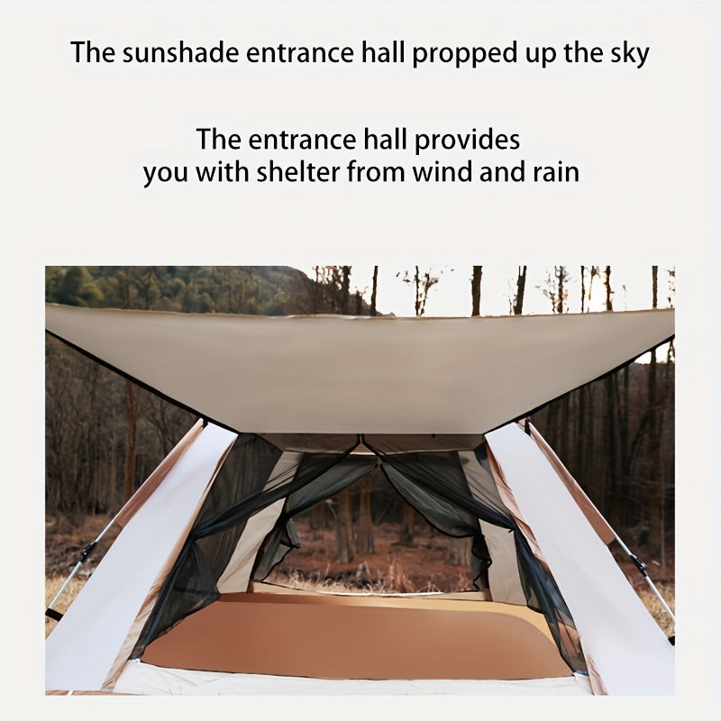 Quick Open 4-sided Camping Tent Ultra Light Sunshade Rainproof