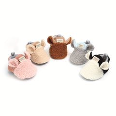 MYGGPP Cartoon Warm Boots for Baby Boys Plus Fleece Indoor Outdoor Walking