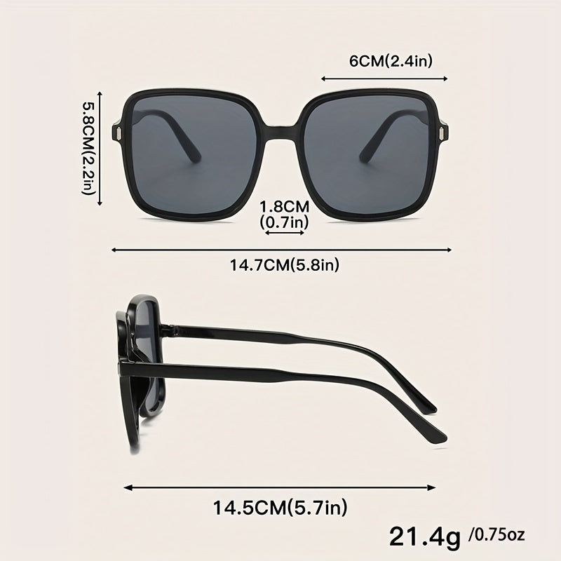Large Square Sunglasses Casual Anti Glare UV400 Sun Shades Glasses