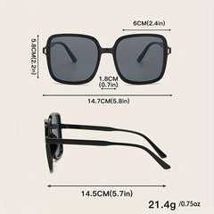 Large Square Sunglasses Casual Anti Glare UV400 Sun Shades Glasses