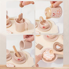 Kids Afternoon Tea Playset with Teapot and Dessert Toys