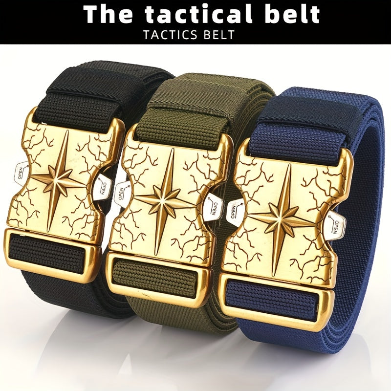 Casual Outdoor Canvas Belt with Quick Release Buckle