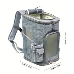 Pet Carrier Backpack for Small and Medium Pets - Front Facing Design