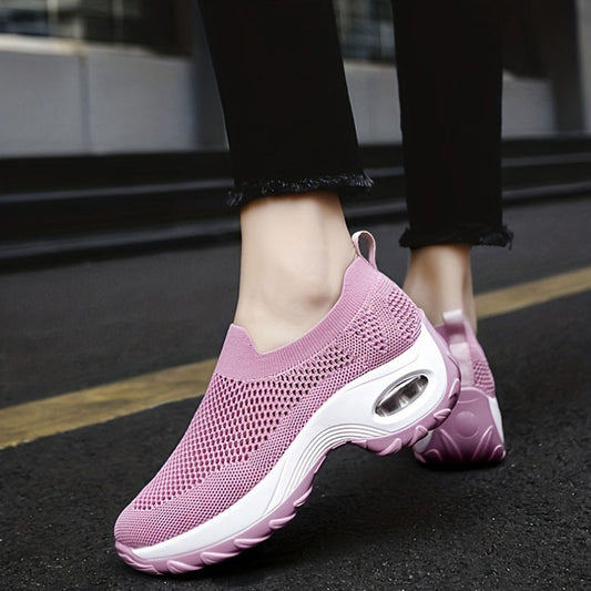 Women's Slip On Mesh Chunky Sneakers Air Cushion Comfort Shoes