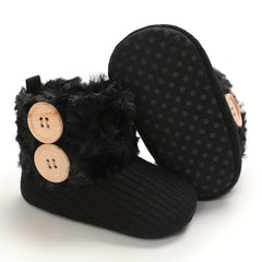 Soft Warm Fleece Boots for Baby Girls - Autumn and Winter